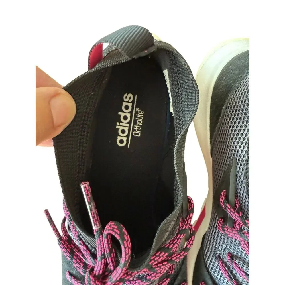 Adidas Womens Black Pink Quesa Cloudfoam Ortholite Running Sneakers Size 8.5